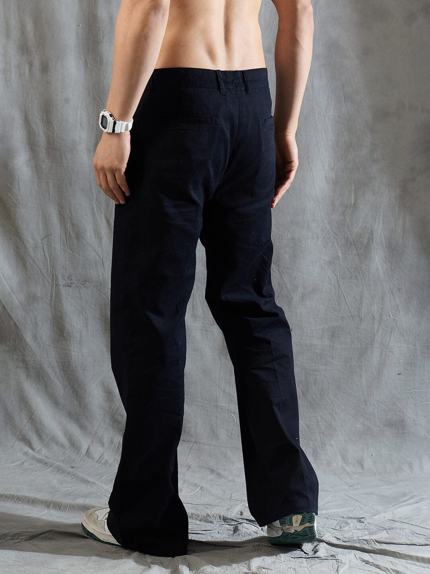 Black Highwaisted Bell Bottom Trousers Trousers Fugazee