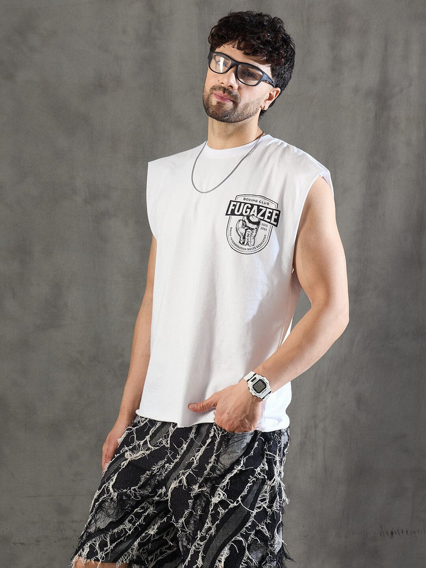 White Boxing Club Gym Tank Tshirt T-Shirts Fugazee