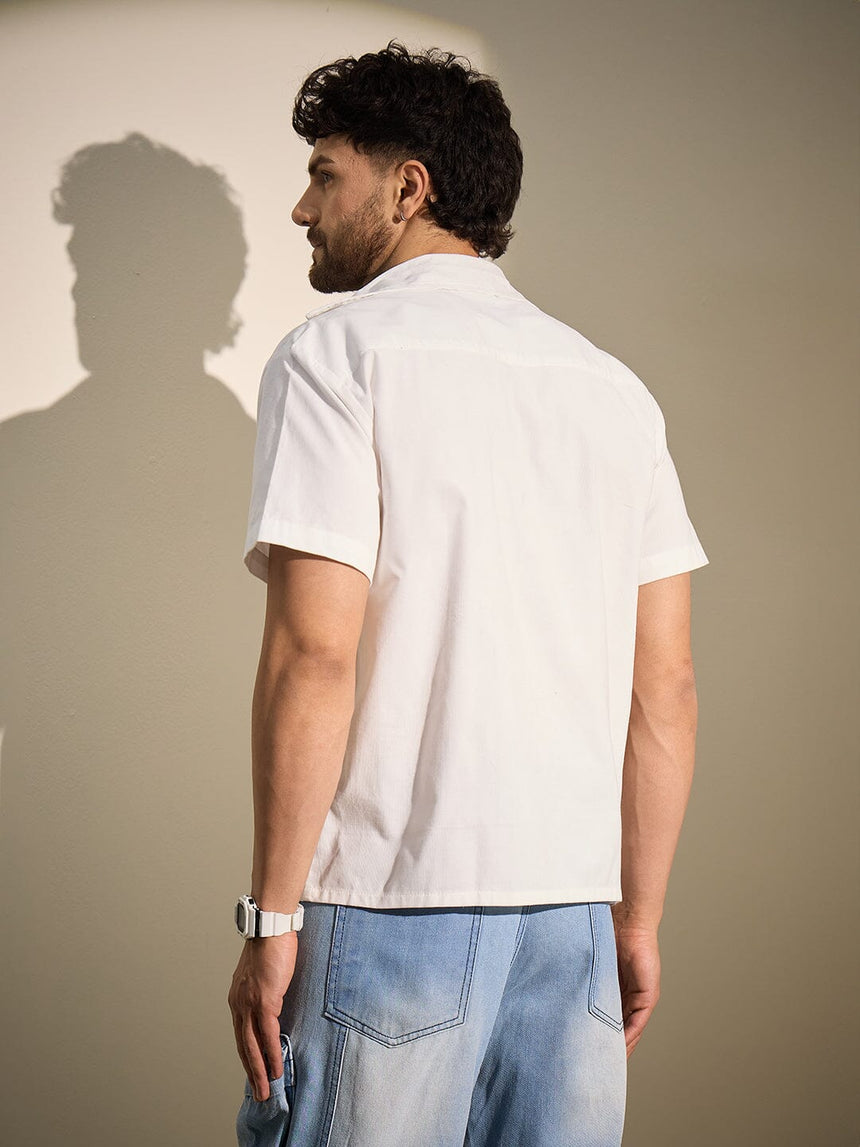 White Summer Embroidery Shirt Shirts Fugazee