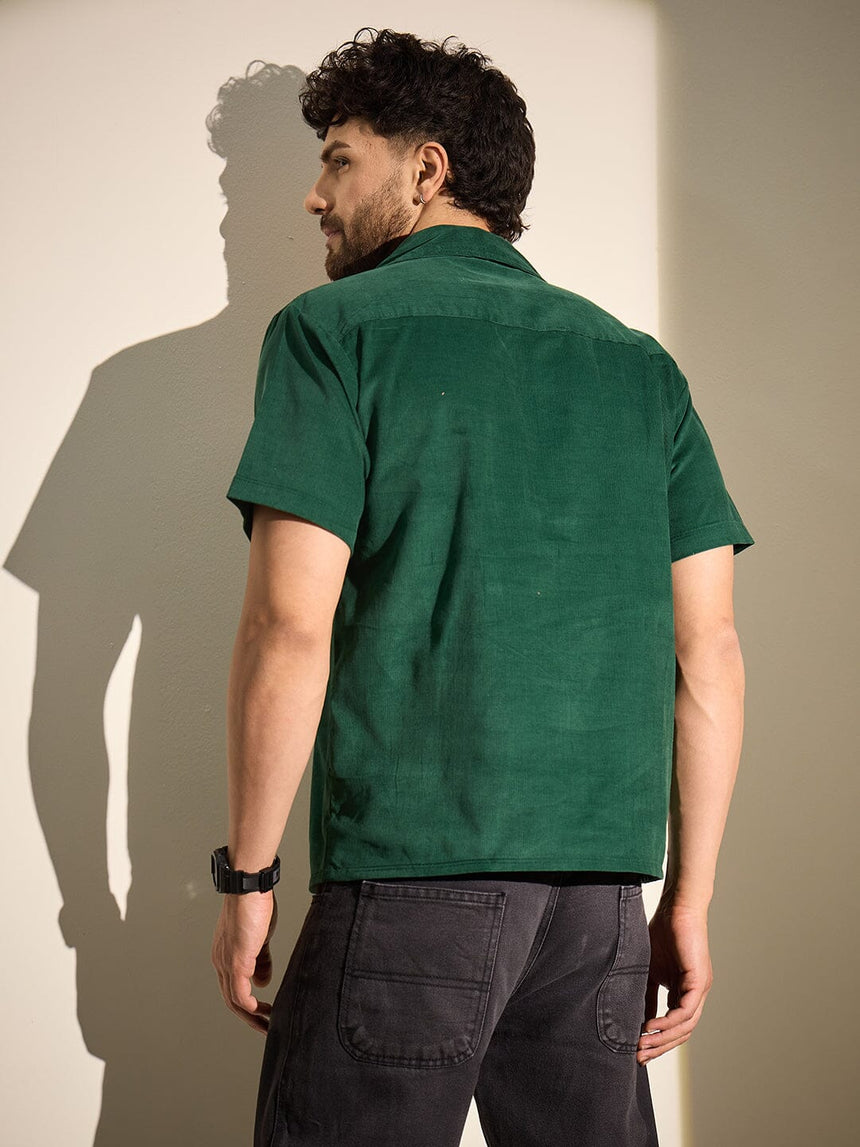 Green Venomous Corduroy Shirt Shirts Fugazee