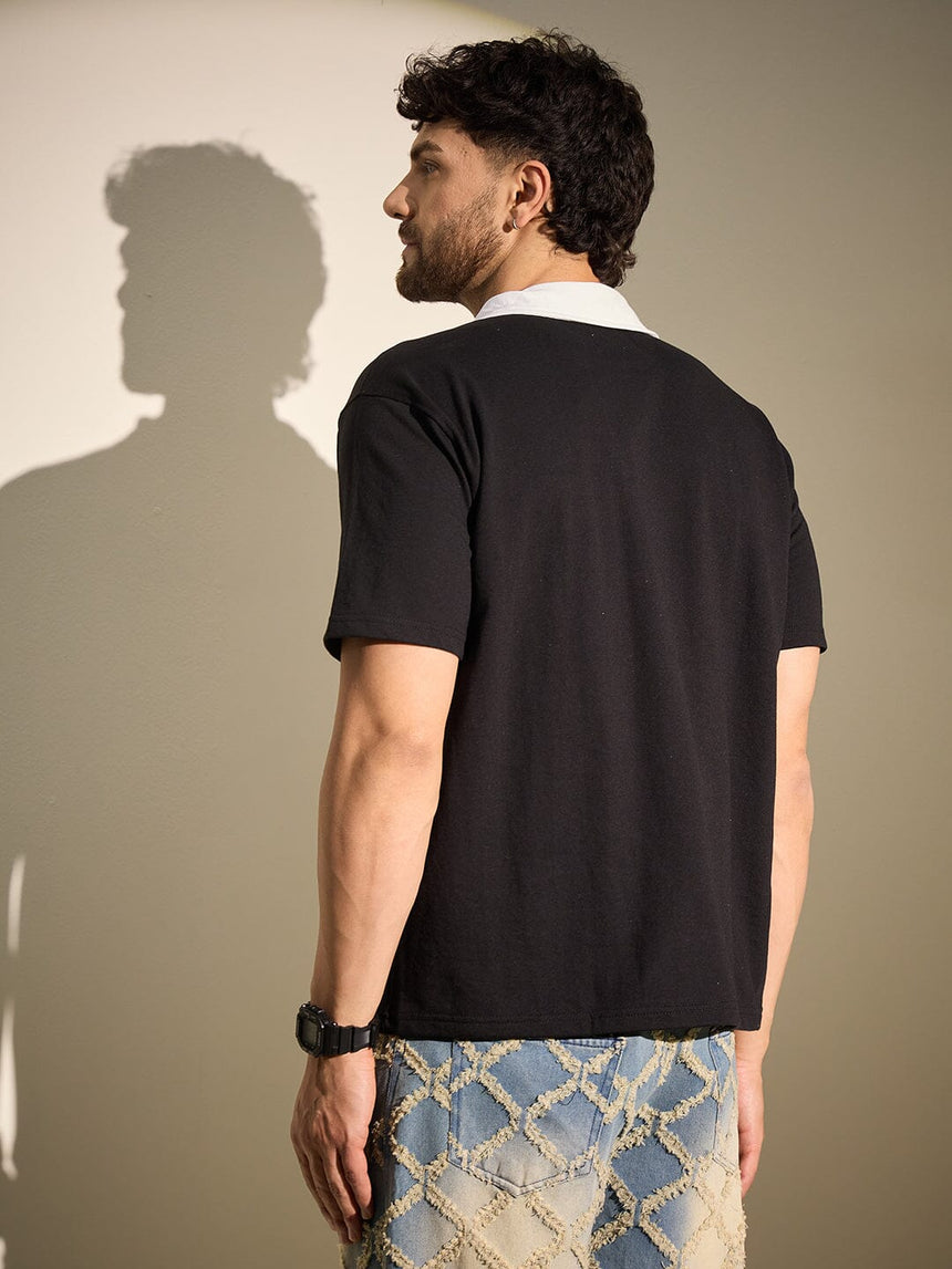 Black Mayhem Graphic Polo Tshirt T-Shirts Fugazee