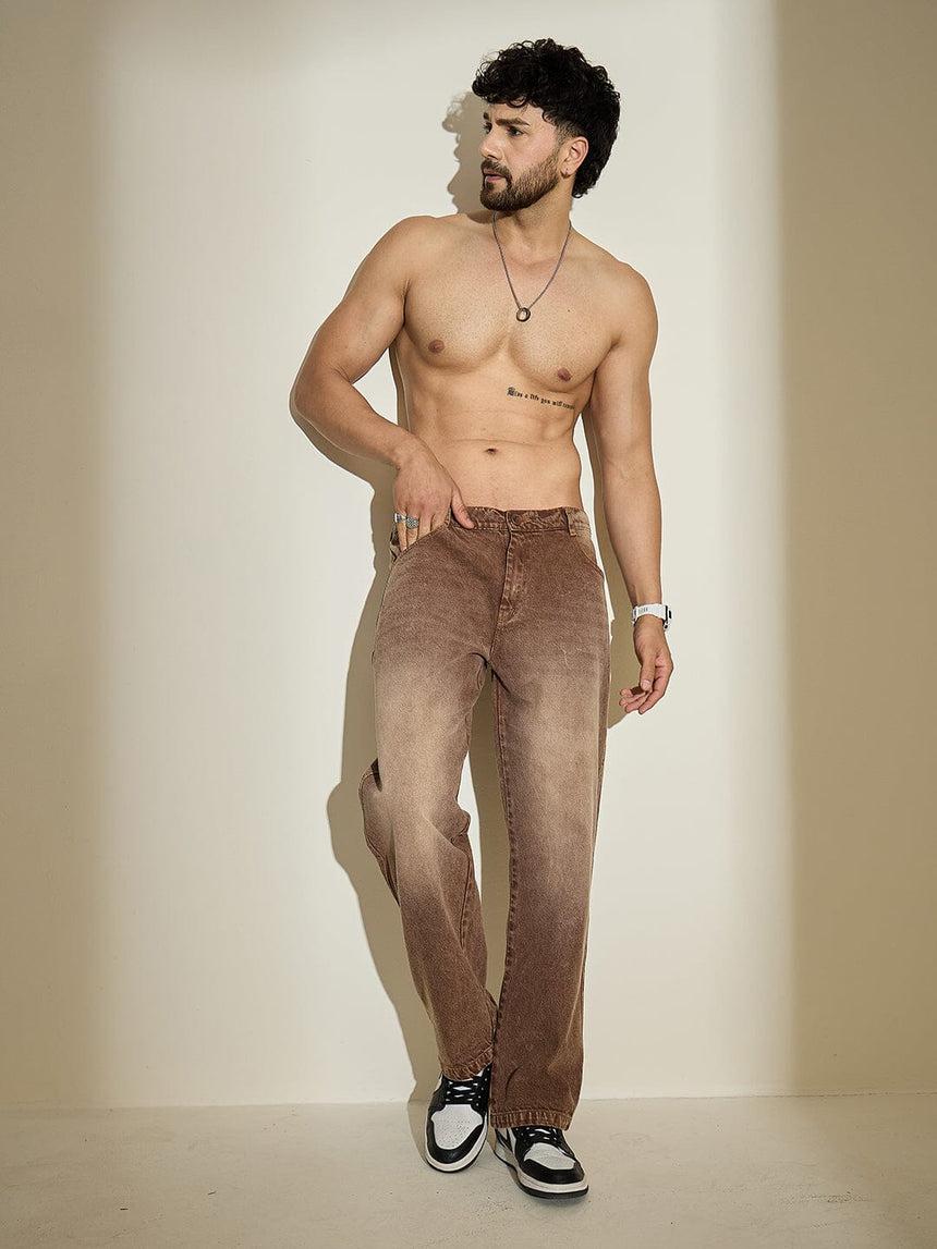 Sand Storm Straight Fit Denim Jeans Fugazee