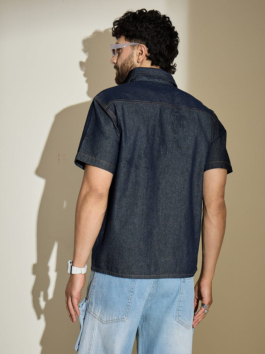 Dark Wash Carpenter Denim Shirt Shirts Fugazee