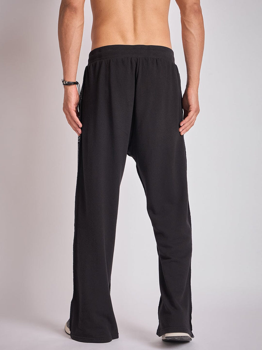Black Paisley Panel Trackpants Trackpants Fugazee