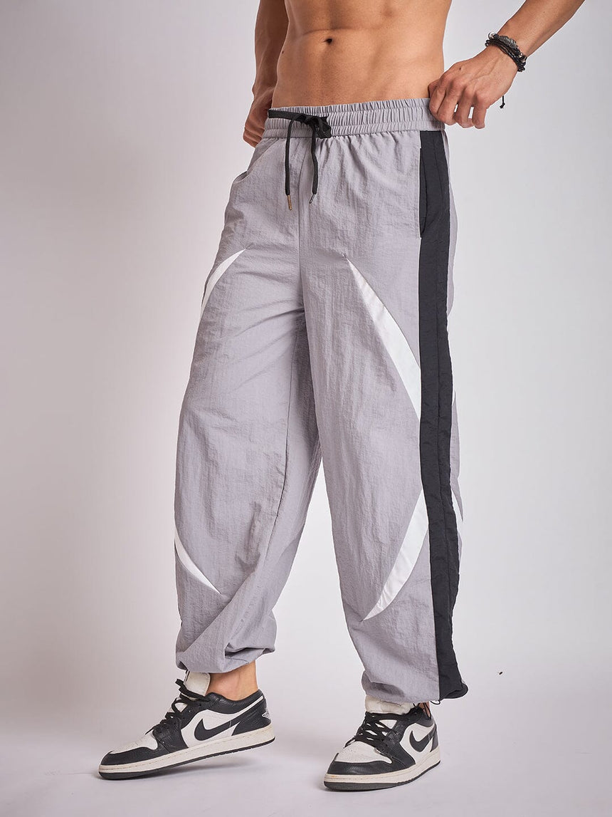 Grey Crescent Patch Trackpants Trackpants Fugazee
