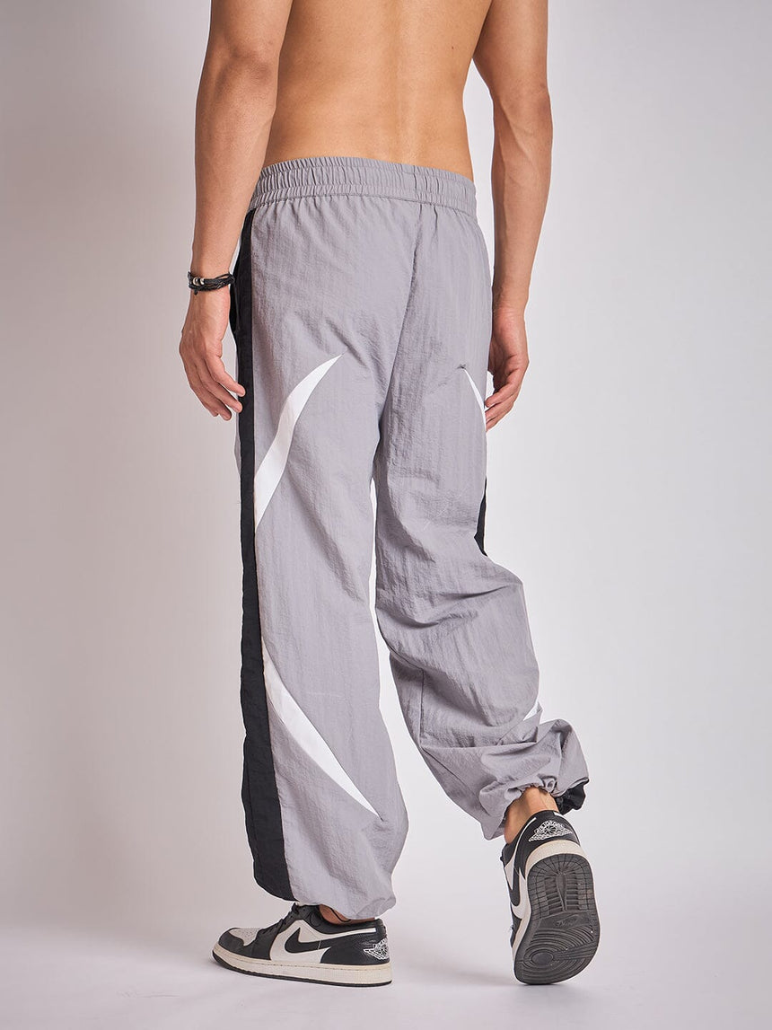 Grey Crescent Patch Trackpants Trackpants Fugazee