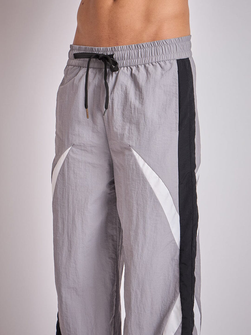 Grey Crescent Patch Trackpants Trackpants Fugazee