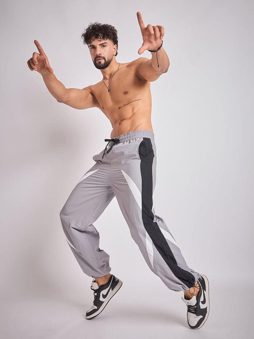 Grey Crescent Patch Trackpants Trackpants Fugazee