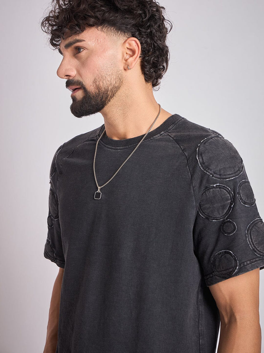 Moon Wash Craters Applique Oversized Tshirt T-Shirts Fugazee