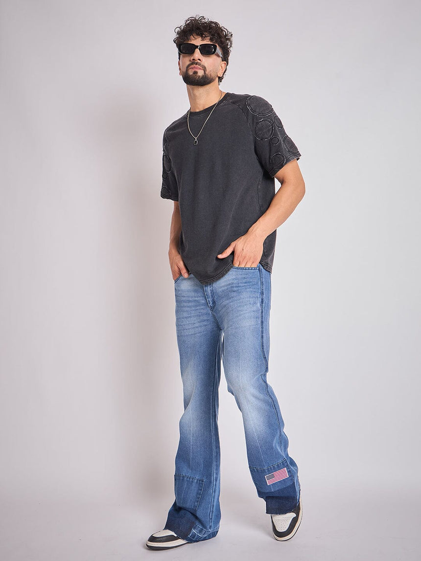 Moon Wash Craters Applique Oversized Tshirt T-Shirts Fugazee