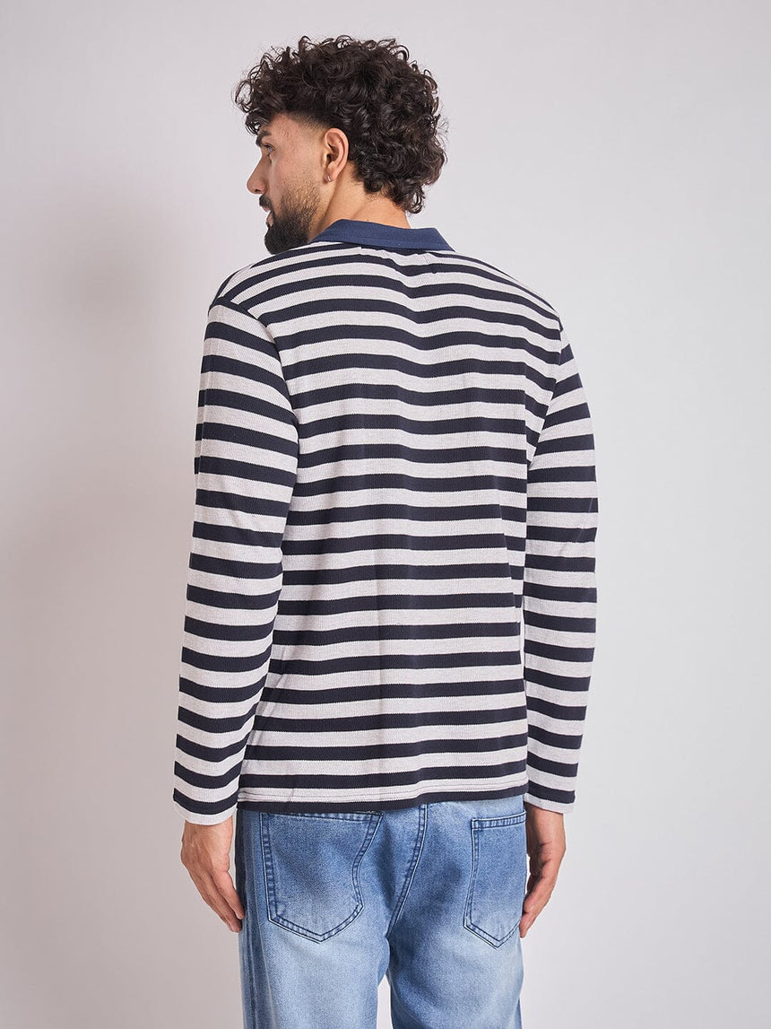Sailor Stripes Longsleeve Polo Tshirt T-Shirts Fugazee