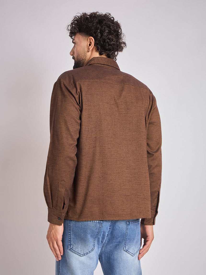 Copper Flannel Applique Shirt Shirts Fugazee