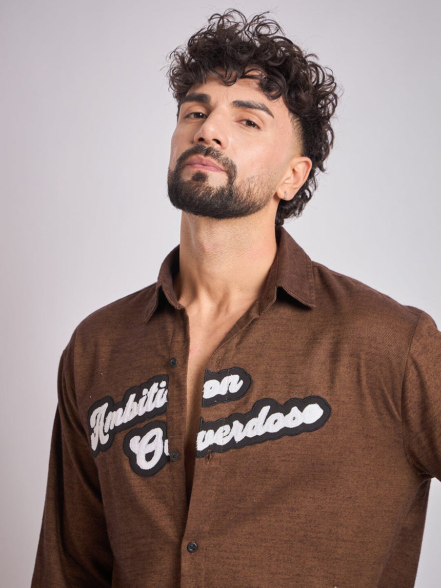Copper Flannel Applique Shirt Shirts Fugazee