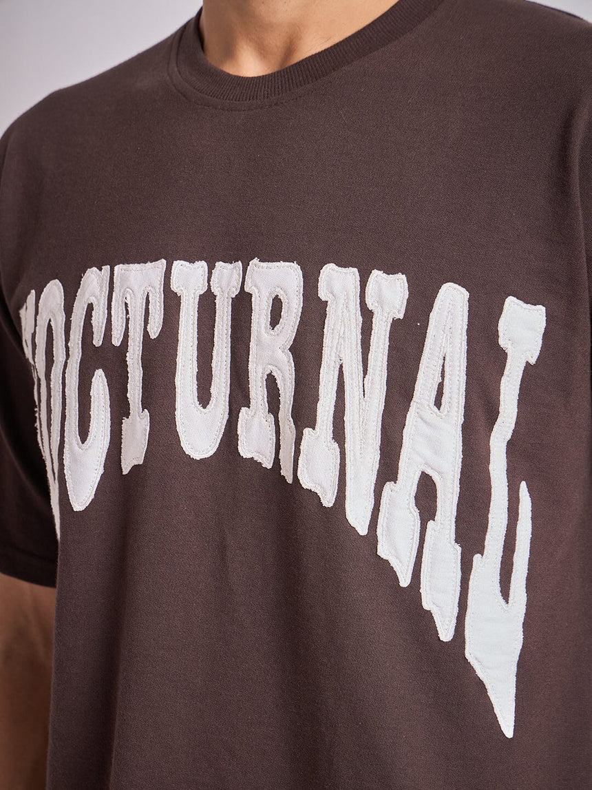 Brown Nocturnal Oversized Tshirt T-Shirts Fugazee