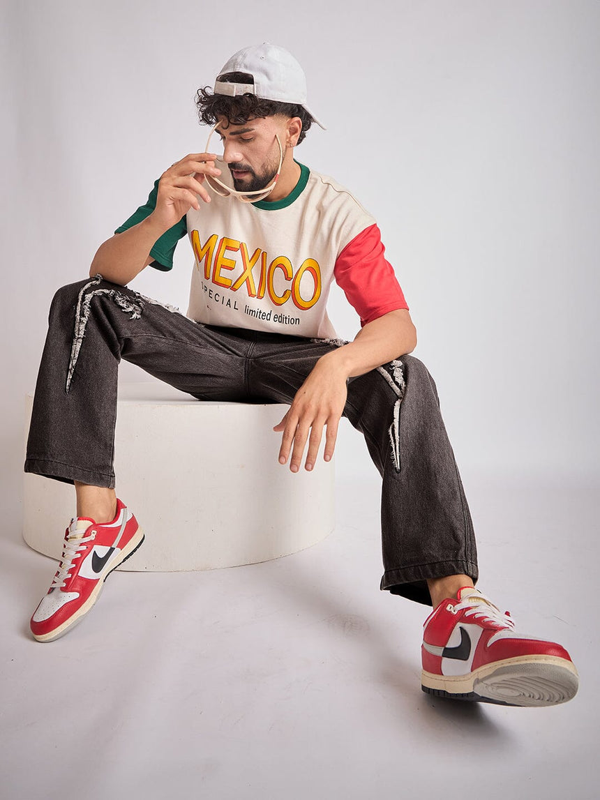 Black Y2K Patch Straight Fit Denim Jeans Fugazee