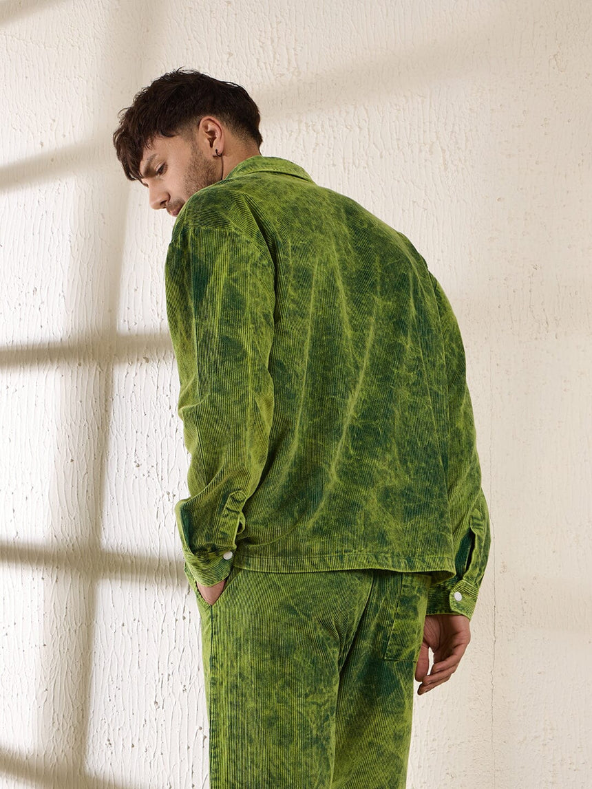 Neon Dyed Washed Cord Shacket Shackets Fugazee