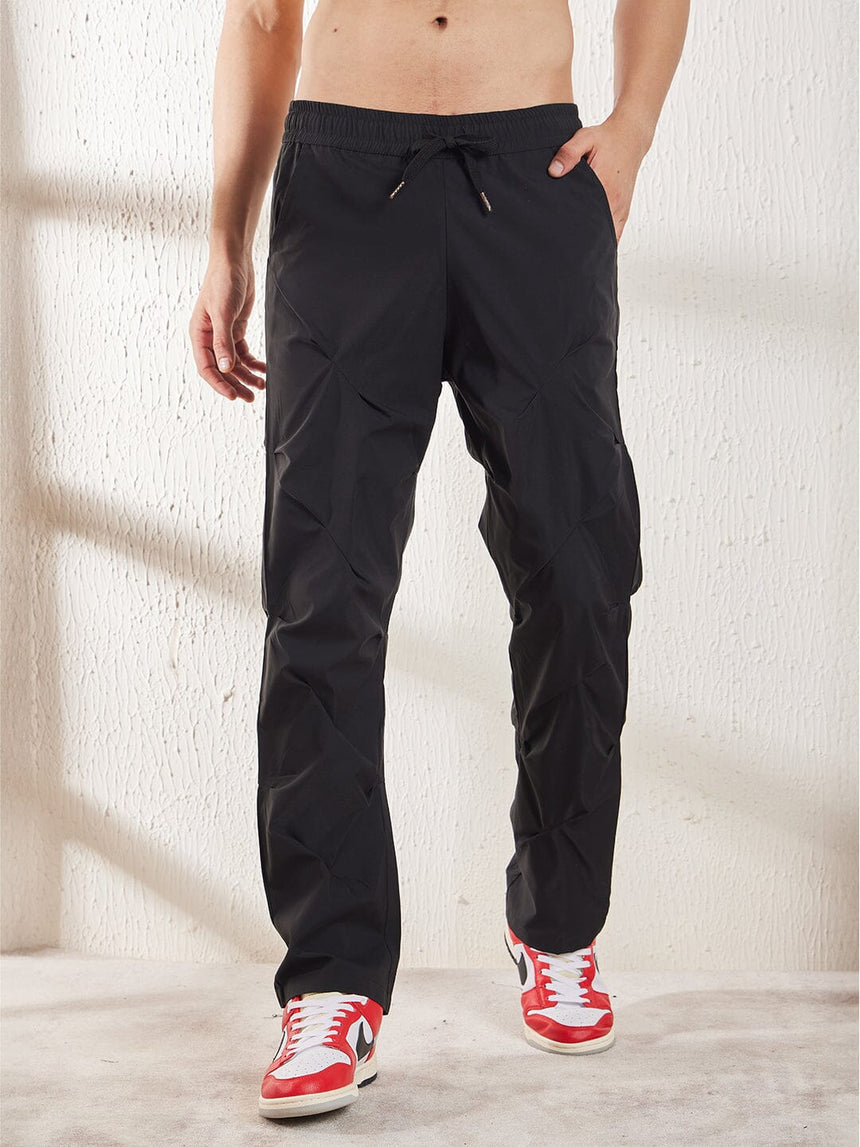 Black Parachute Pleated Trackpants Trackpants Fugazee