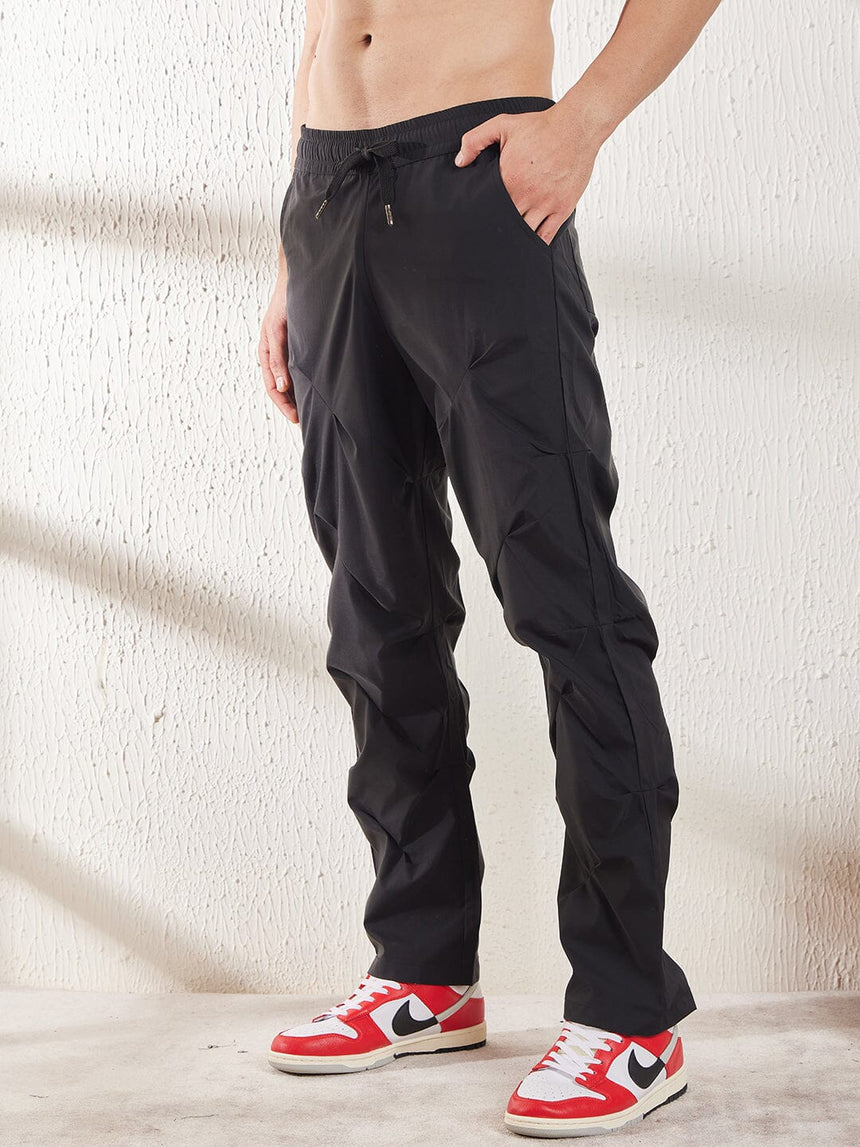 Black Parachute Pleated Trackpants Trackpants Fugazee