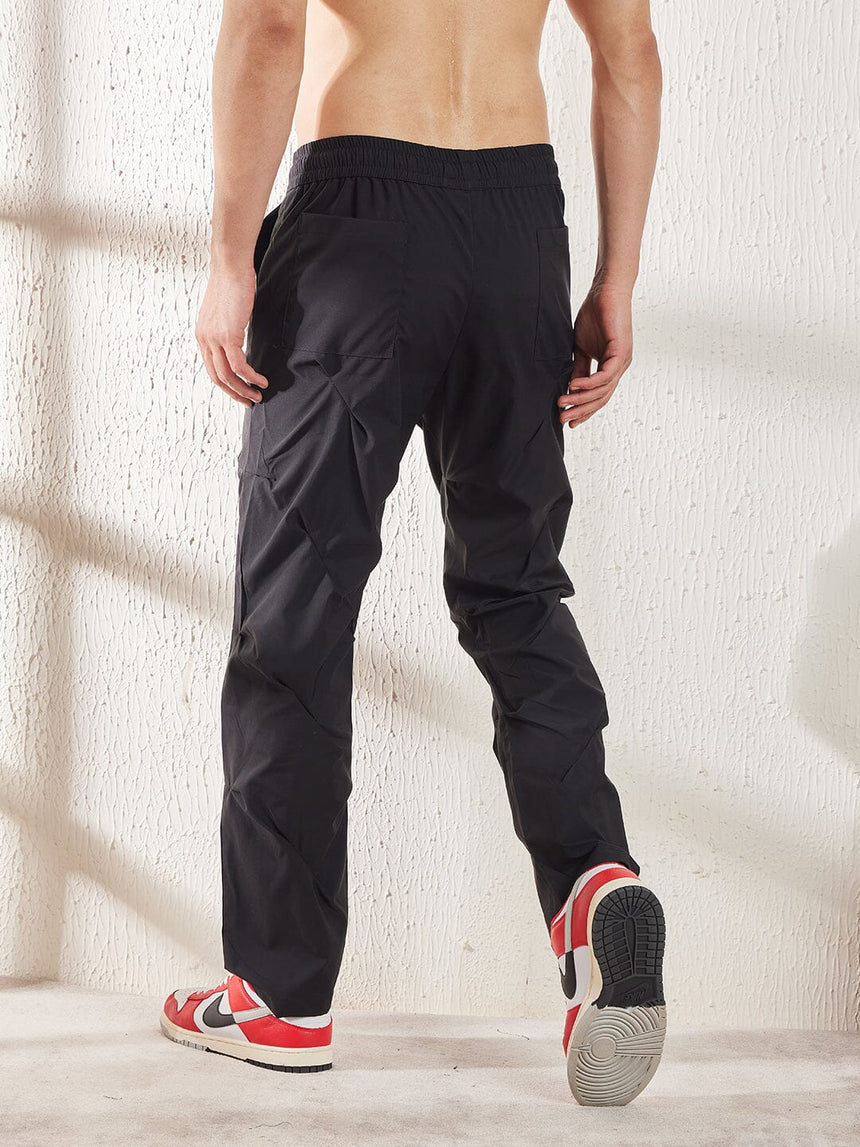 Black Parachute Pleated Trackpants Trackpants Fugazee