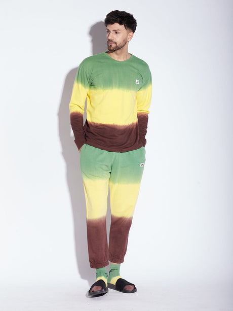 Lemon Tricolour Oversized Tshirt and Trackpant Clothing Set Clothing Set Fugazee 