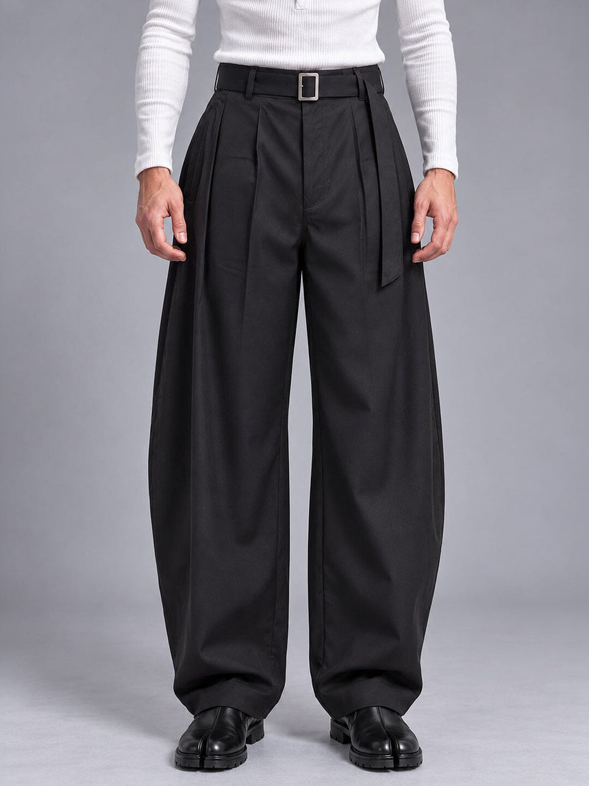 Black Barrel Korean Trousers Trousers Fugazee