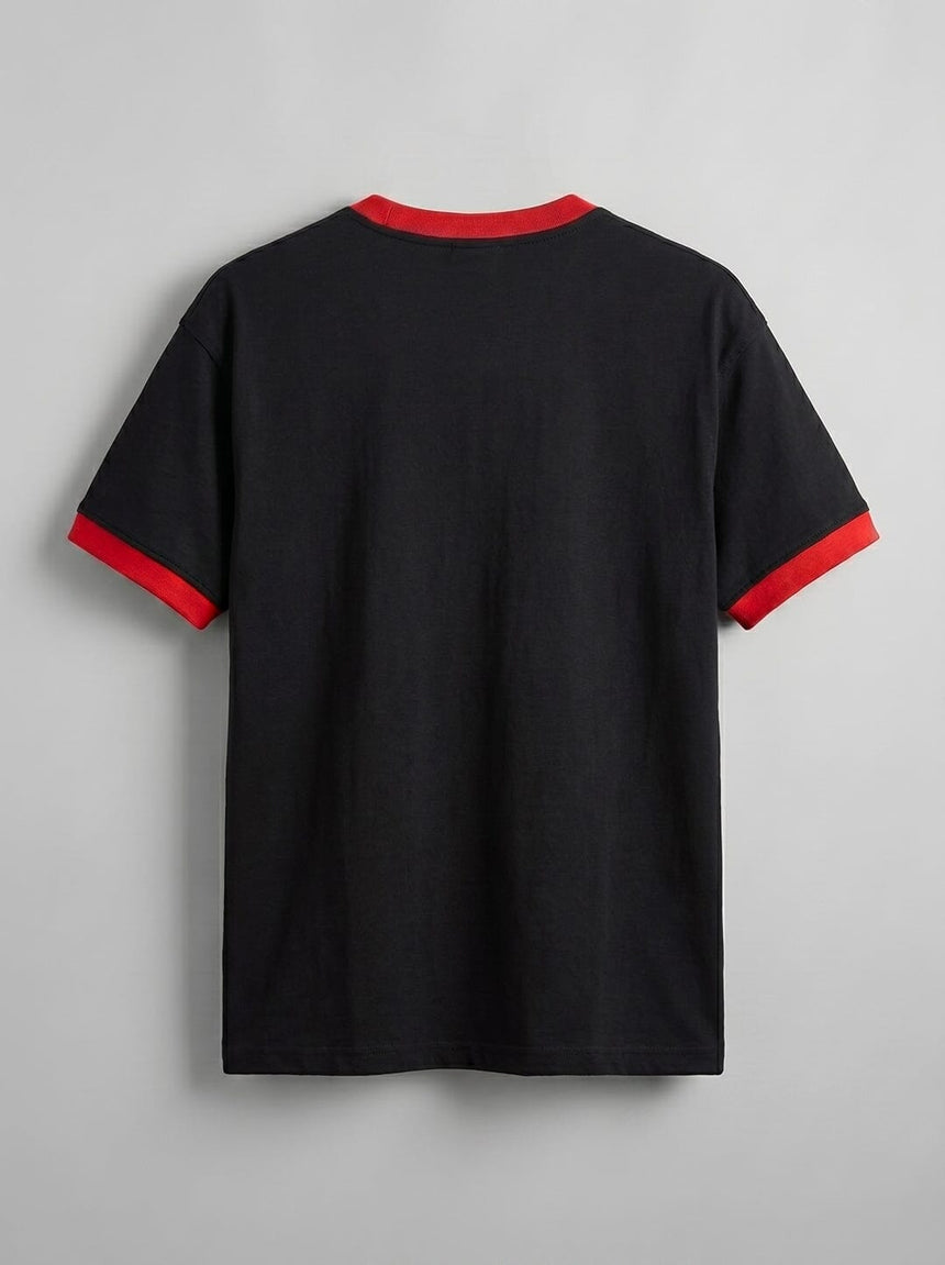 Black Cropped Ringer Tshirt T-Shirts Fugazee