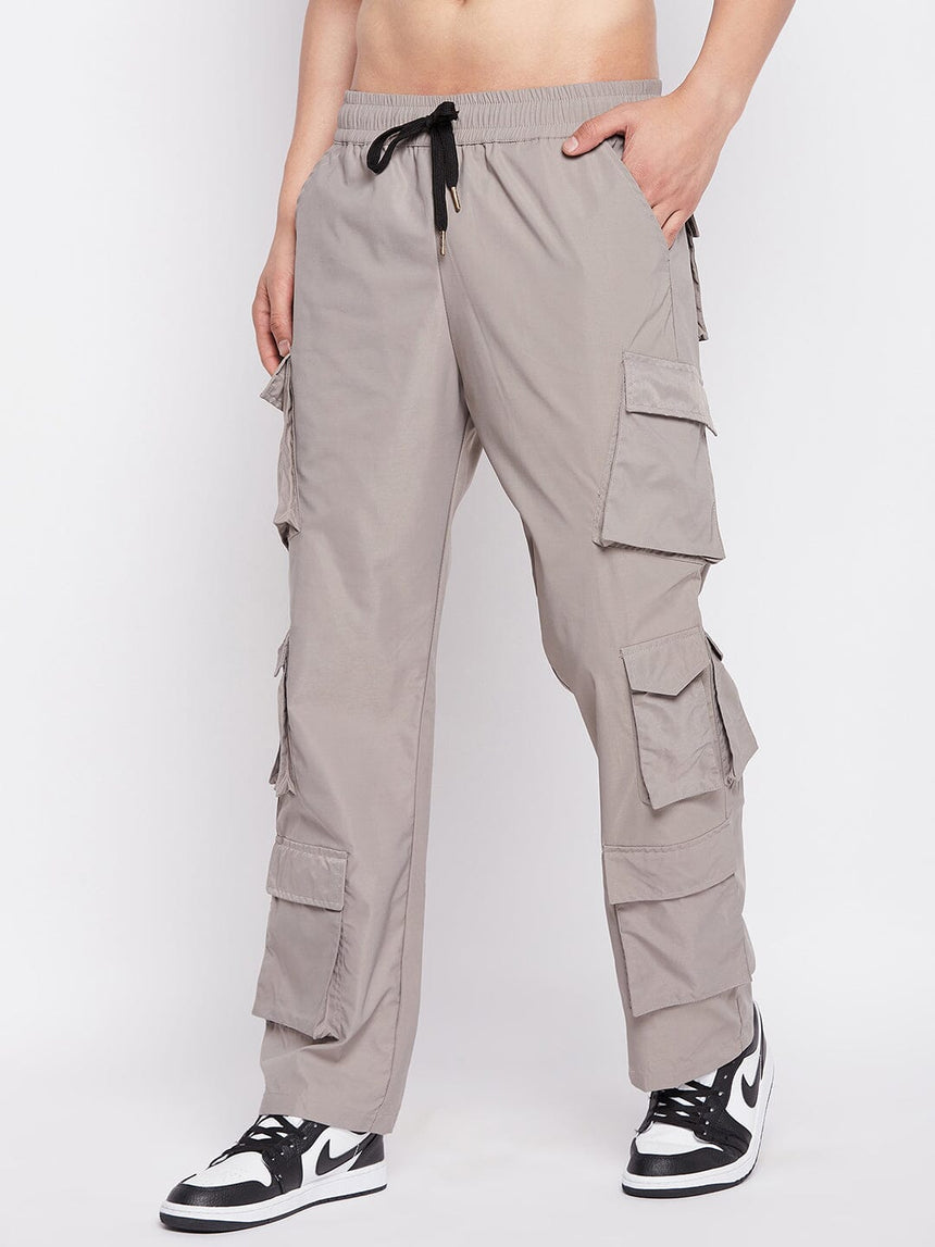 Grey Tactical Cargo Trackpants Trackpants Fugazee
