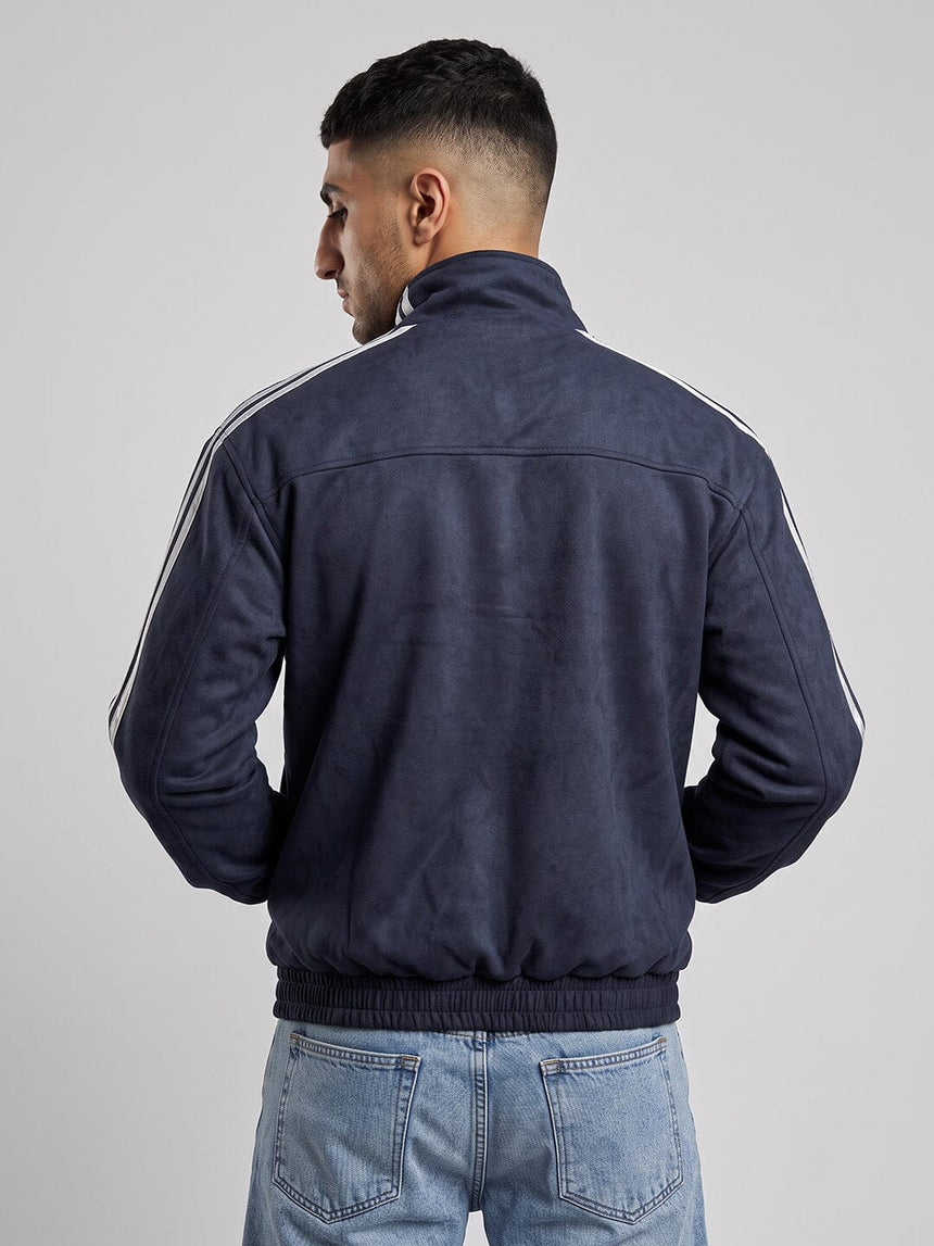 Navy CNY Suede Jacket Jackets Fugazee
