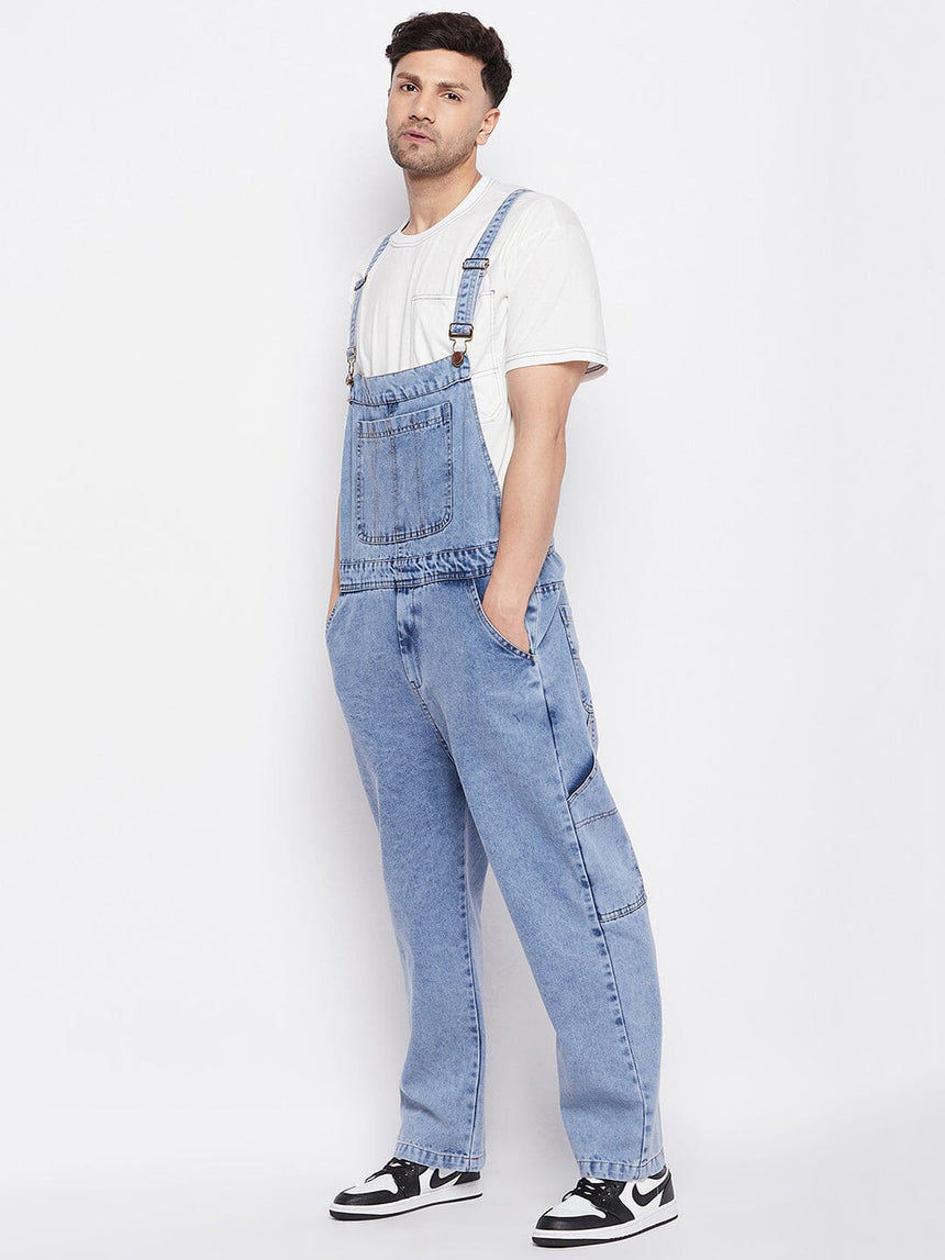 Blue Baggy Carpenter Dungaree Dungarees Fugazee