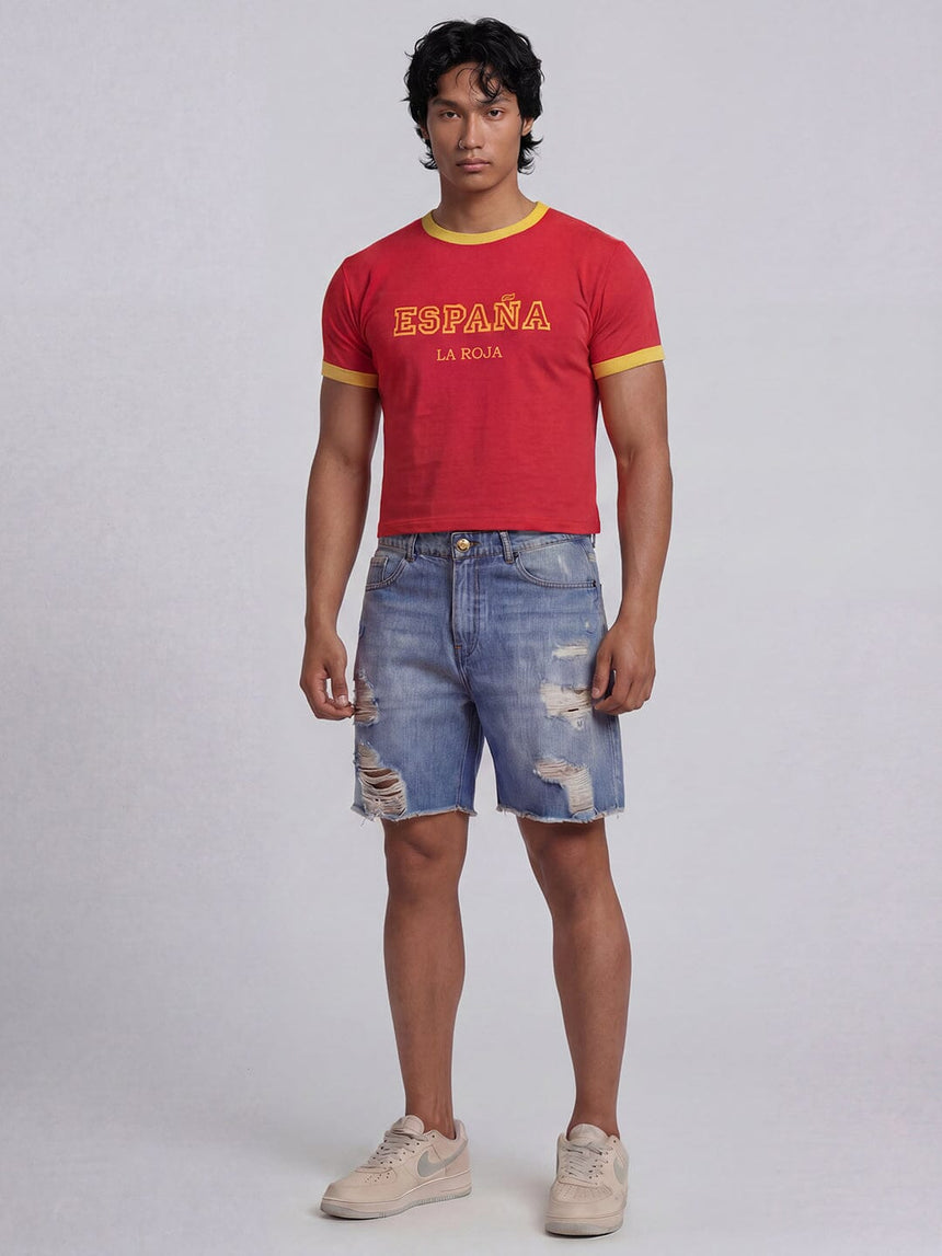 Spain Retro Ringer Tshirt T-Shirts Fugazee