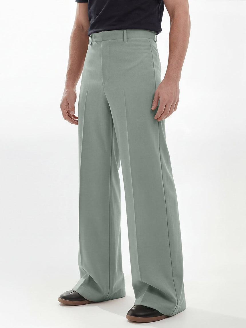 Foam Green Highwaisted Bell Bottom Trousers Trousers Fugazee