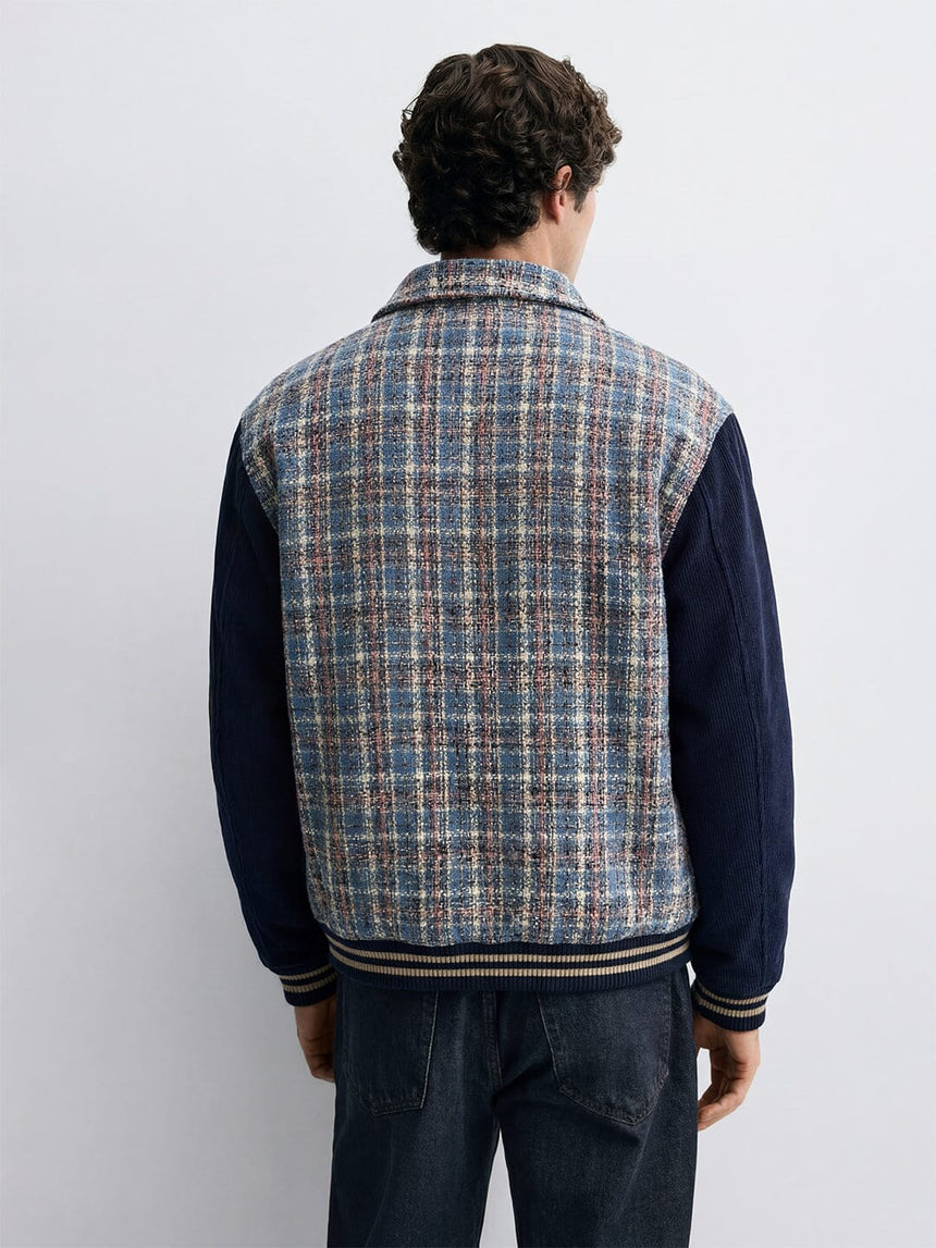 Blue Tweed NY Applique Jacket Jackets Fugazee