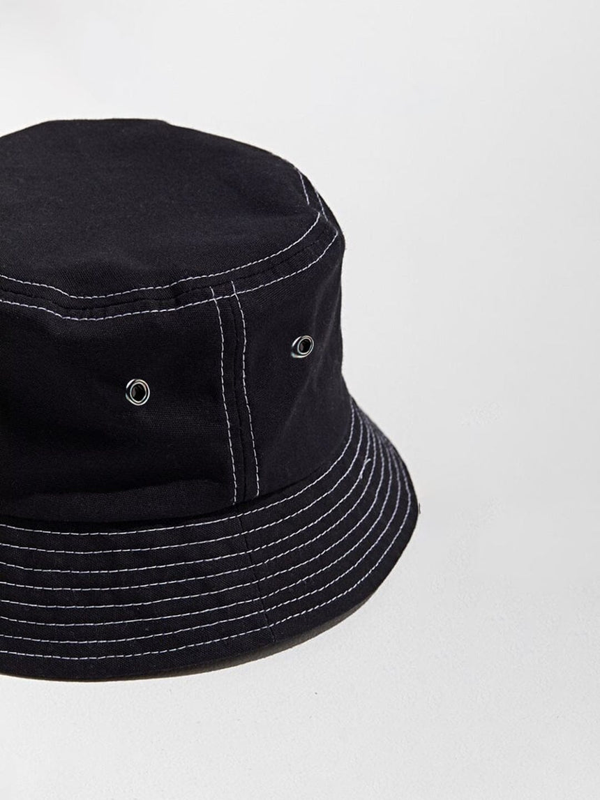 Black Contrast Stitch Bucket Hat Hats FUGAZEE