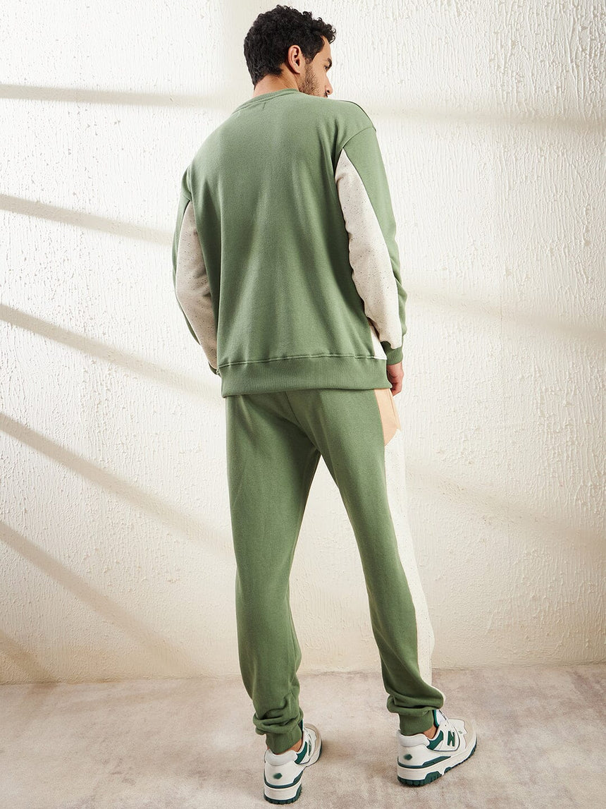Mineral Green Cut And Sew Tracksuit Tracksuits Fugazee 