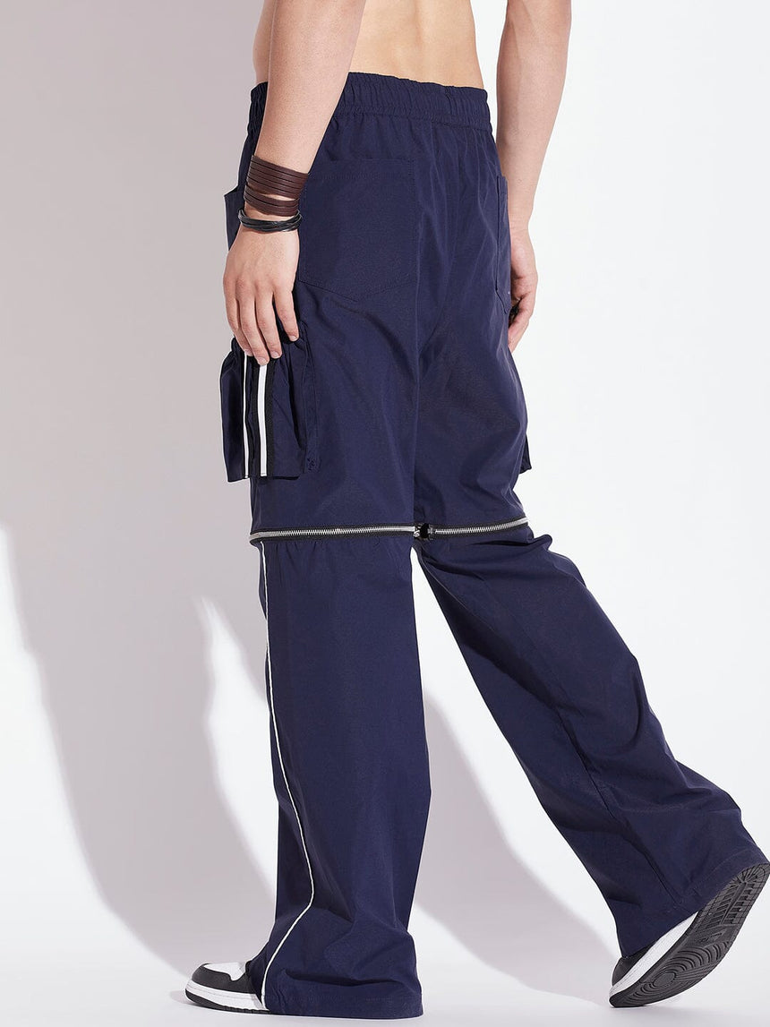 Navy Detachable Baggy Trackpant Trackpants Fugazee