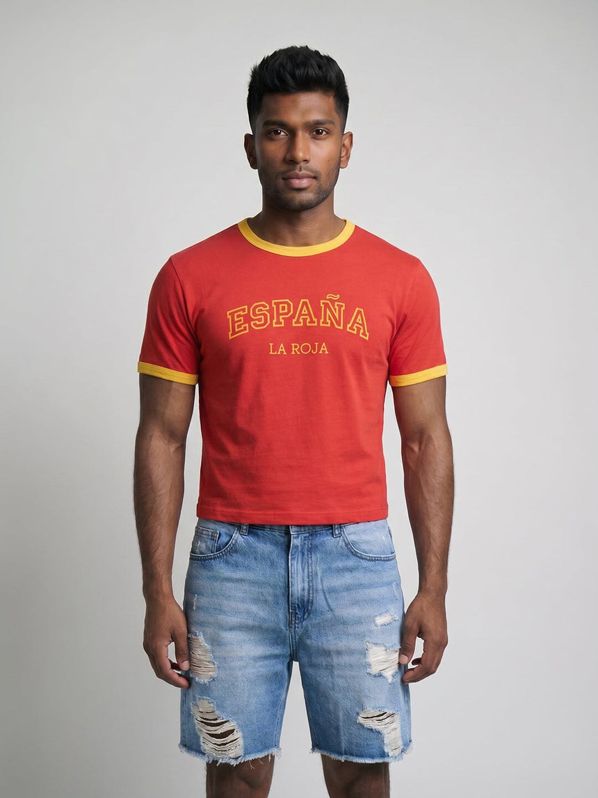 Spain Retro Ringer Tshirt T-Shirts Fugazee