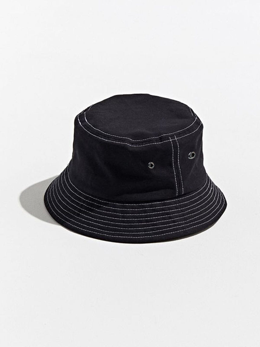 Black Contrast Stitch Bucket Hat Hats FUGAZEE