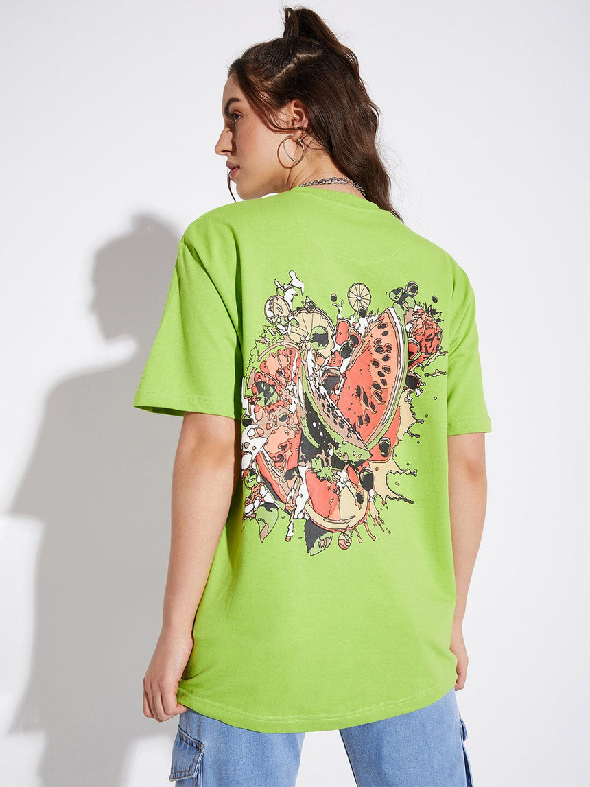 Green Fruity Fella Unisex Oversized Tshirt T-shirts Fugazee 