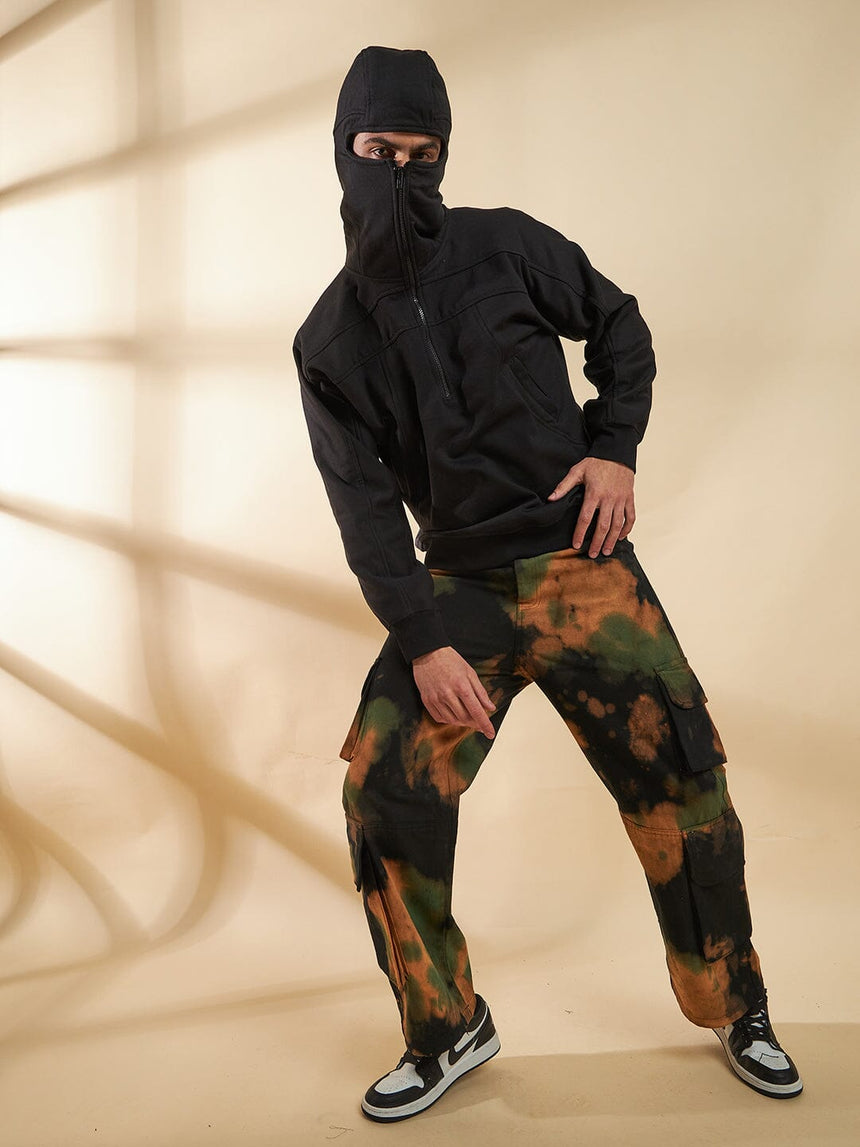 Black Baggy Smugglers Hooded Sweatshirt Sweatshirts Fugazee