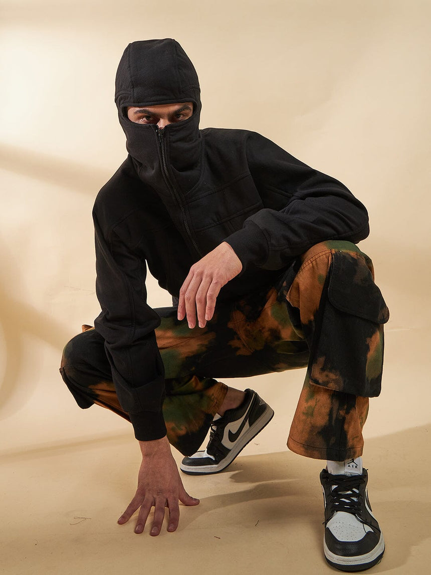 Black Baggy Smugglers Hooded Sweatshirt Sweatshirts Fugazee