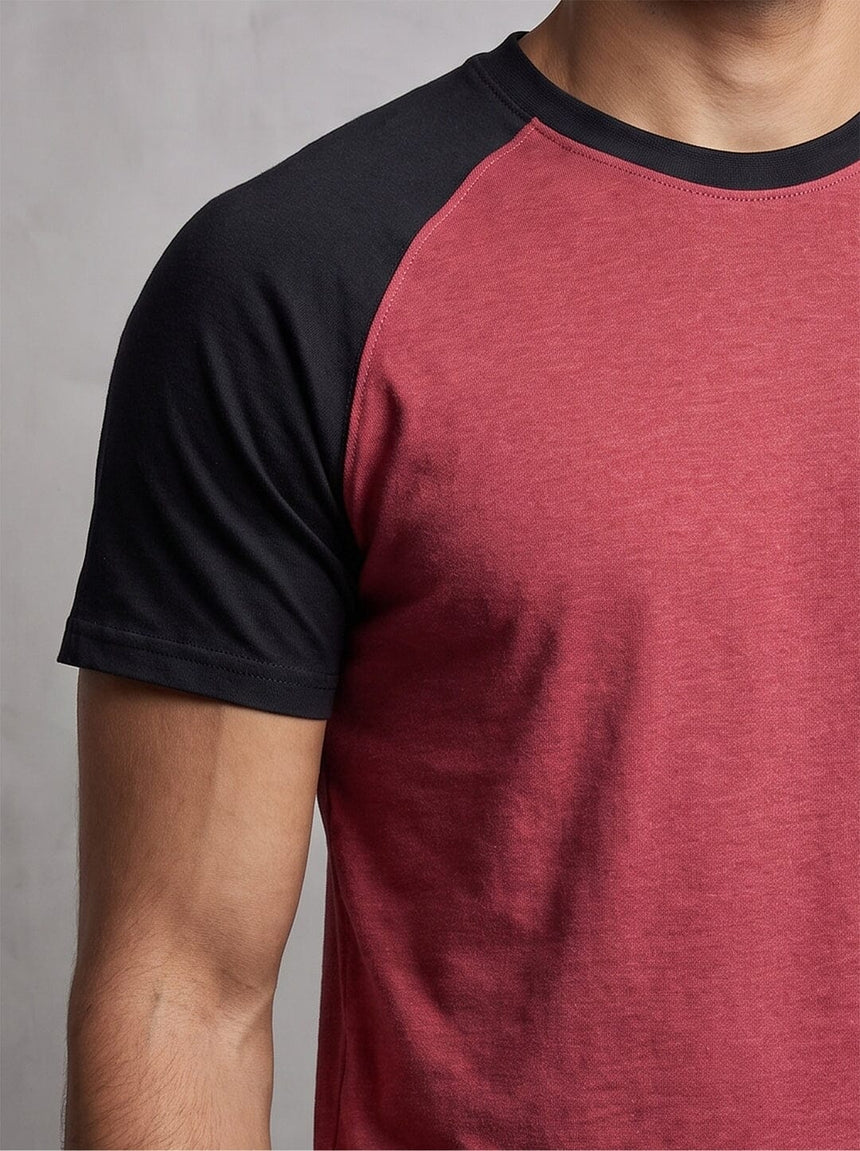 Rust Melange Raglan Cropped Tshirt T-Shirts Fugazee