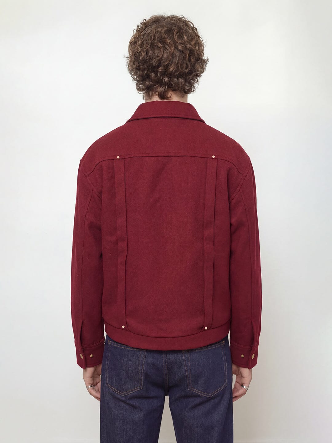 Maroon Fireman Clasp Woollen Jacket Jackets Fugazee