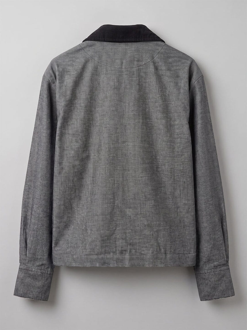 Charcoal Corduroy Dapper Cropped Shirt Shirts Fugazee