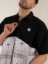 Black Paisley Zipped Shirt Shirts Fugazee 