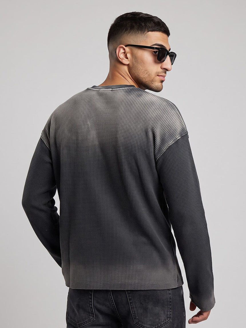 Midnight Washed Waffle Graphic Tshirt T-Shirts Fugazee