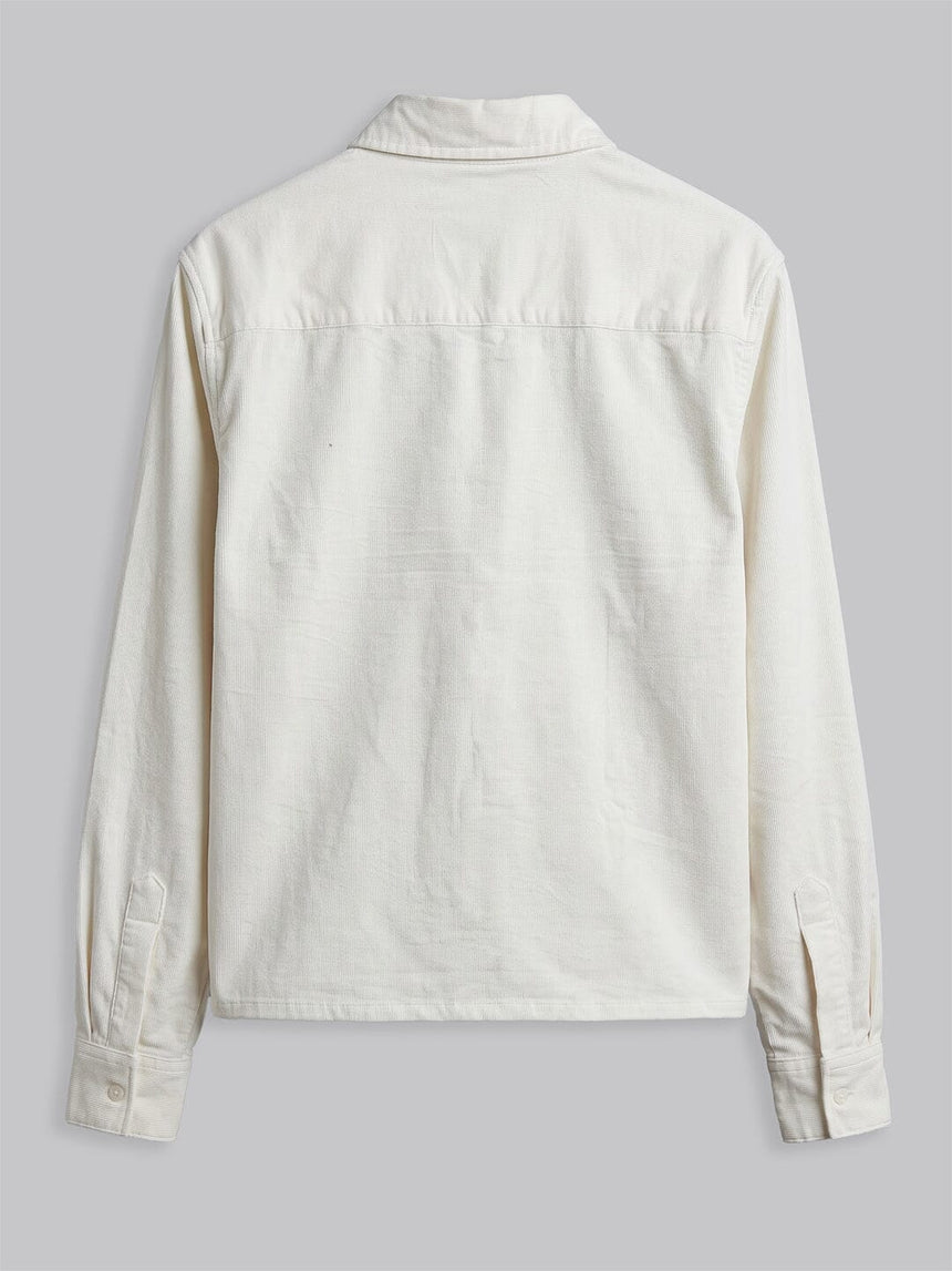 Ecru Lions Graphic Cropped Corduroy Shirt Shirts Fugazee