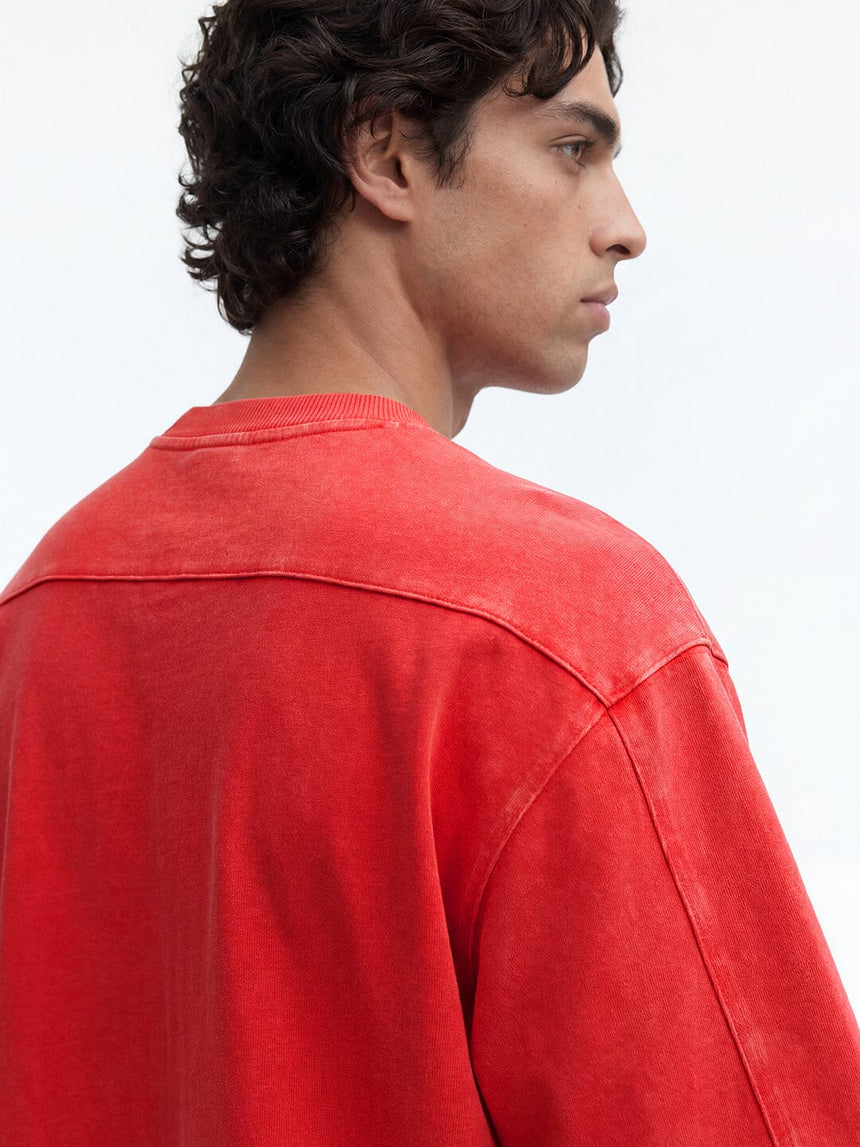 Hibiscus Red Washed Boxy Oversized Tshirt T-Shirts Fugazee