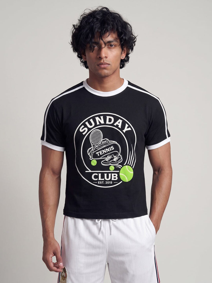 Black Sunday Club Ringer Tshirt T-Shirts Fugazee