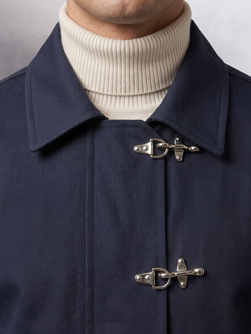 Navy Twill Fireman Clasp Jacket Jackets Fugazee
