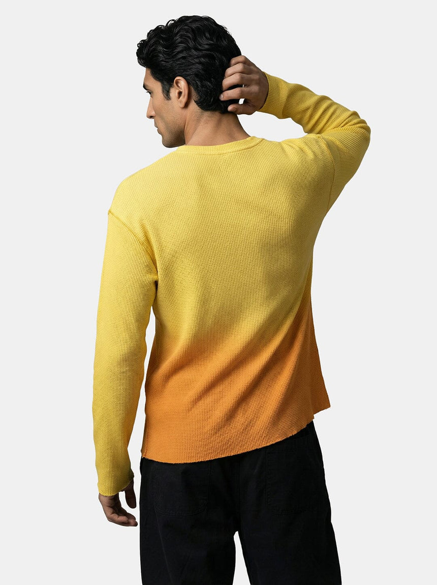 Sunrise Ombre Cropped Waffle Tshirt T-Shirts Fugazee